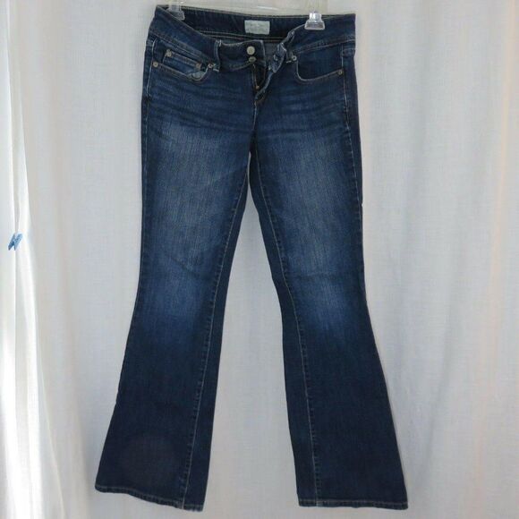 Aeropostle Hailey Flare Dark Blue Stretch Denim Jeans 5 Regular - Picture 8 of 9